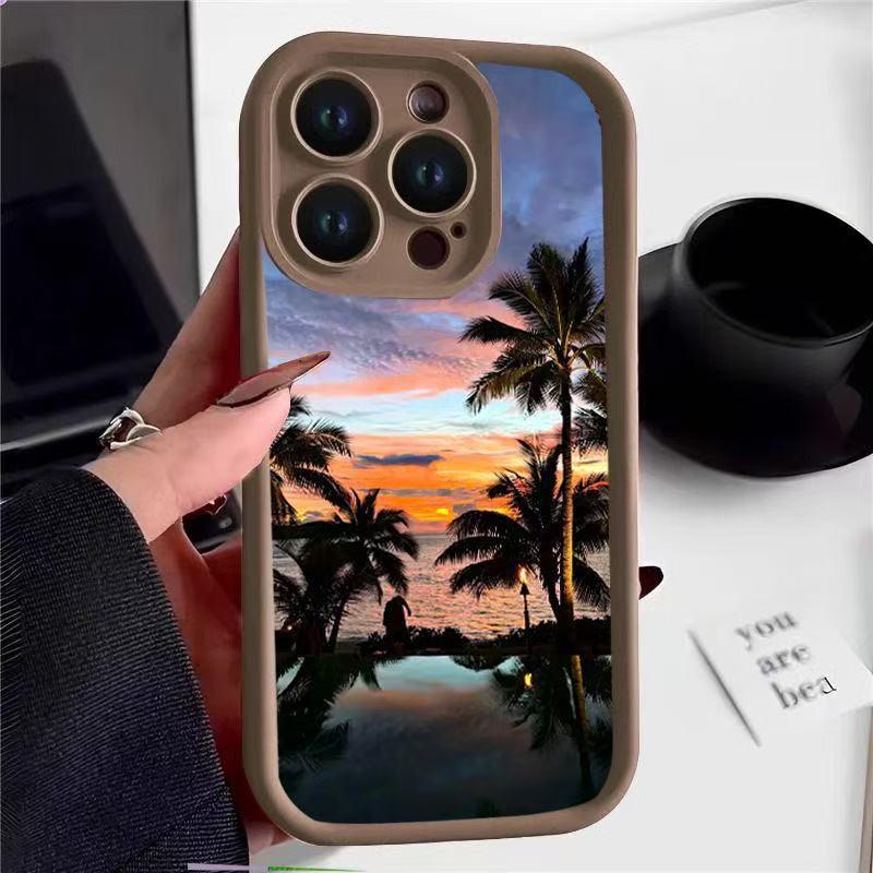 Coconut Tree iPhone 16 Pro Case - Compatible with iPhone 15, 14, 13 Pro Max, 12X, European & American Design