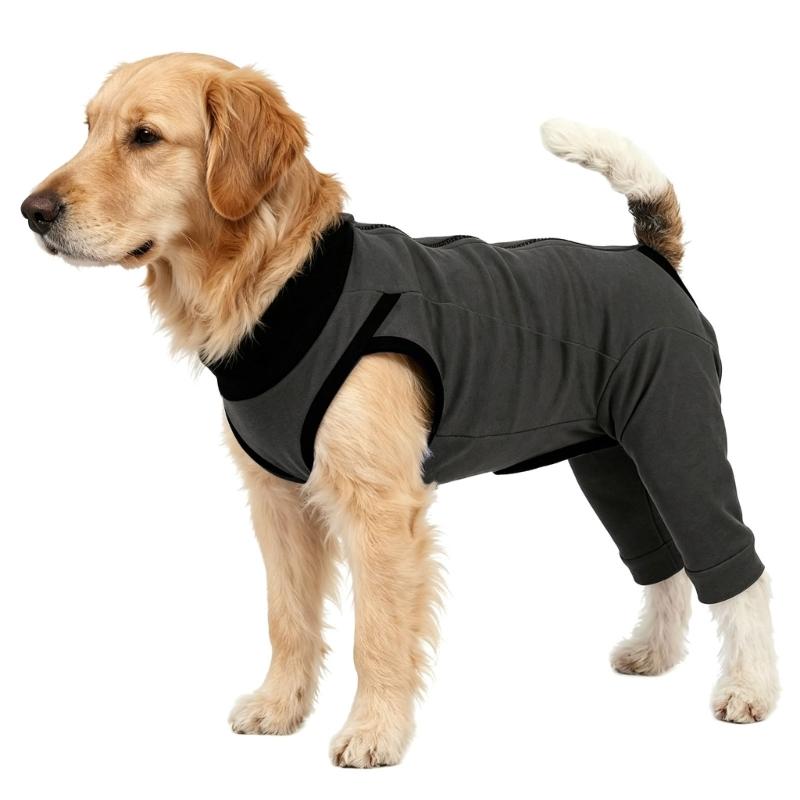 Dog Surgeries Recovery Suit Soft Breathable Post Operative Outfit For Neuter Wound Protections And Lick Prevention
