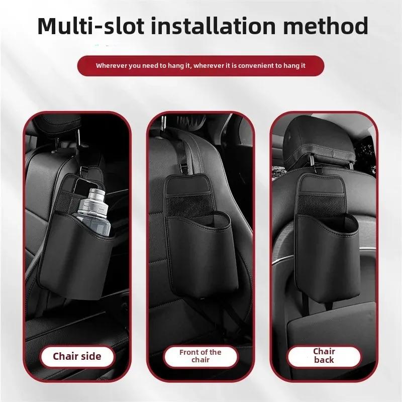 Hanging Auto Seat Organizer with Phone and Bottle Storage