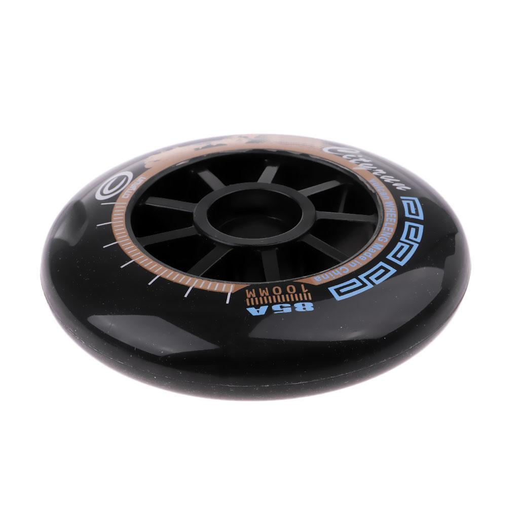 Speed Skating Wheels Outdoor Indoor Inline Skate Wheels Tool 90mm Black