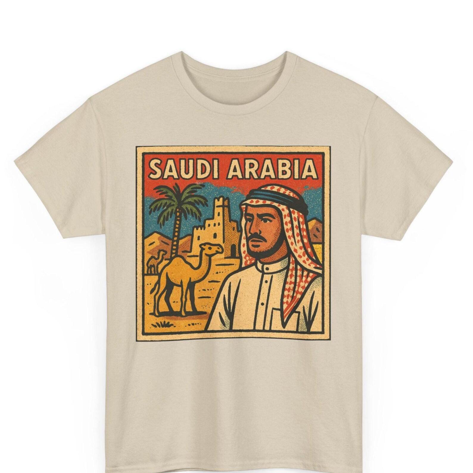 Saudi Arabia Comic T Shirt Unisex Retro Style | Vintage Riyadh Skyline Tee | Bold Middle East Travel Shirt | Gift for Him Her Explorer 4XL