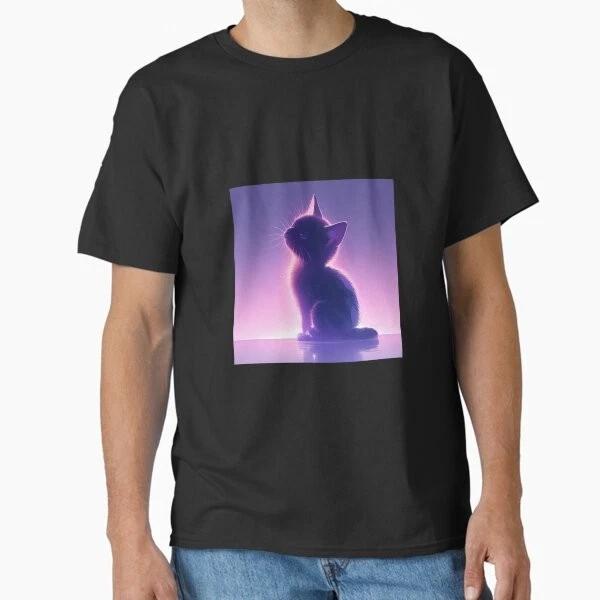Cat Luminous Silhouette Classic Tshirt Made In Usaaus Tshirt S2xl S