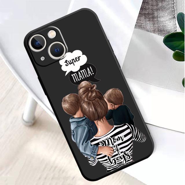 Case for Apple iPhone 11 XR XS X 13 Pro Max 14 Plus 12 Mini SE 7 8 6S 11pro 6 Black Brown Hair Girl TPU Soft Shockproof Cover