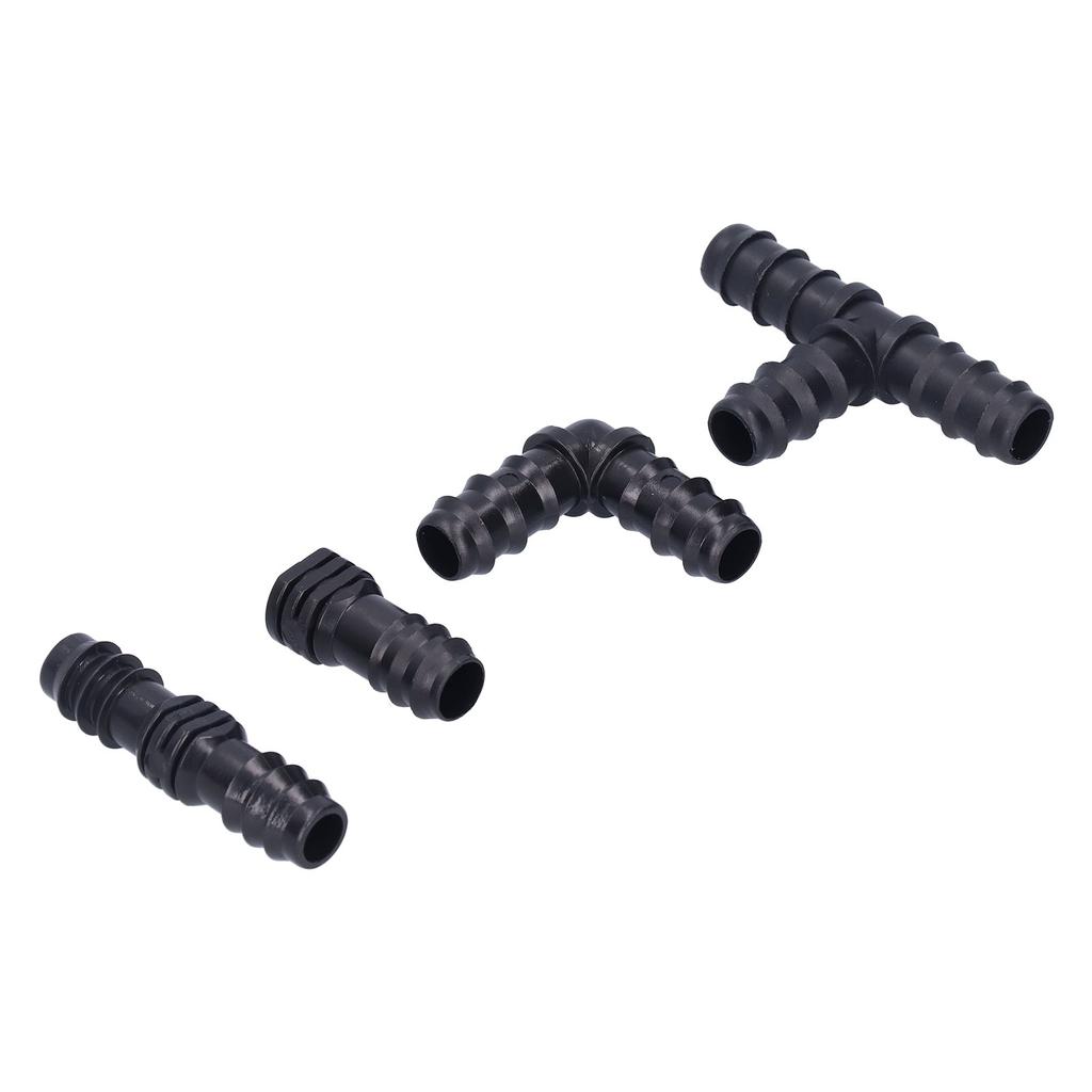 32Pcs/Set Drip Irrigation Tees Connectors Kit 1/2 Tubing Set Garden Greenhouse Sprinkler System