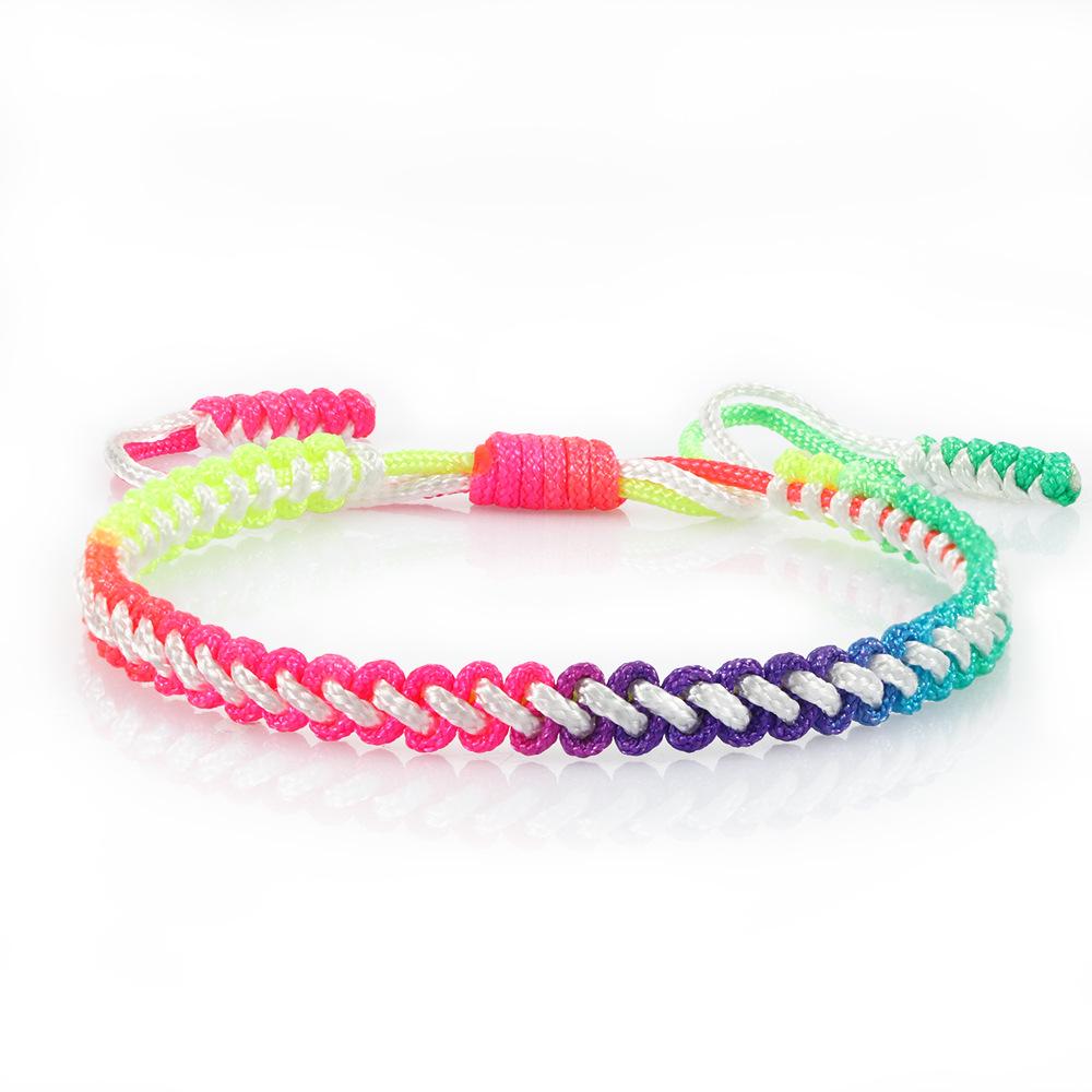 Women's Two-Color Ethnic Knot Bracelet: High-End Handwoven Jewelry