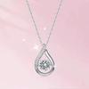 925 Sterling Silver Zircon Woman Necklace Shiny Charm Geometric Shape Pendant Choker Birthday Party Gift Exquisite Jewelry