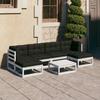VidaXL Solid Pine Wood Garden Lounge Set 7 Pcs with Cushions Outdoor Furniture Patio Furniture Garden Furniture 3077120