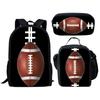 Classic Popular Funny Ice Hockey Rugby 3D Print 3pcs/Set Pupil School Bags Laptop Daypack Backpack Lunch Bag Pencil Case