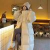 Black Winter Coat Women's Thick Cotton Parka Jacket Oversized Loose Hooded Coats Female Casual Long Overcoat