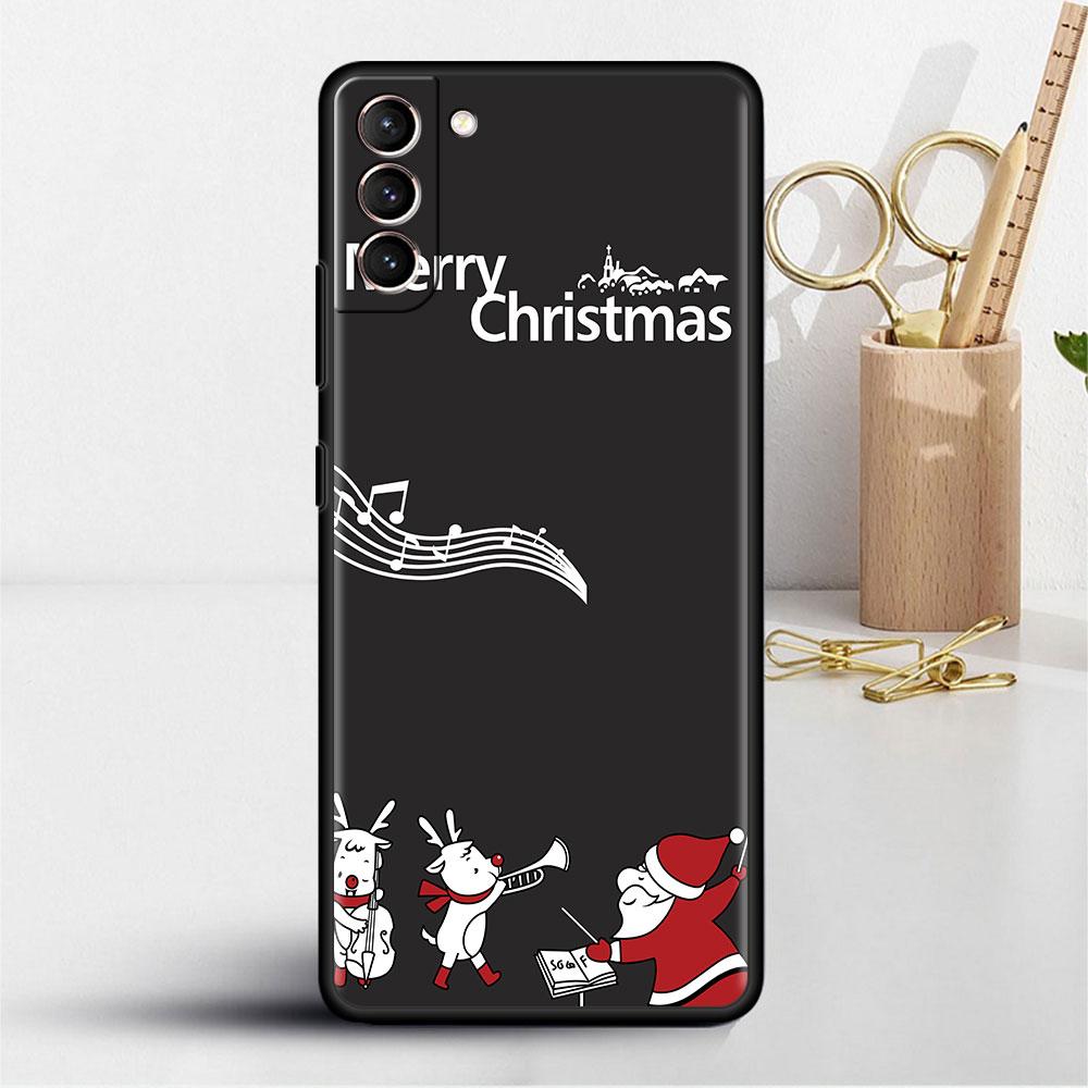 Merry Christmas In Winter Soft Case For Samsung Galaxy S22 S20 FE S21 S10 S9 Plus S8 Note 20 Ultra 10 Lite Phone Cover Shell