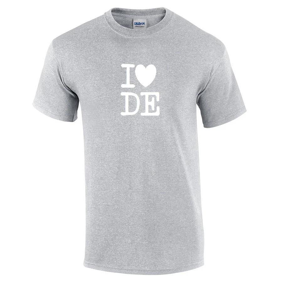 I Heart Love DE Shirt Delaware the Diamond State Gray White Gift T-Shirt S-5XL S