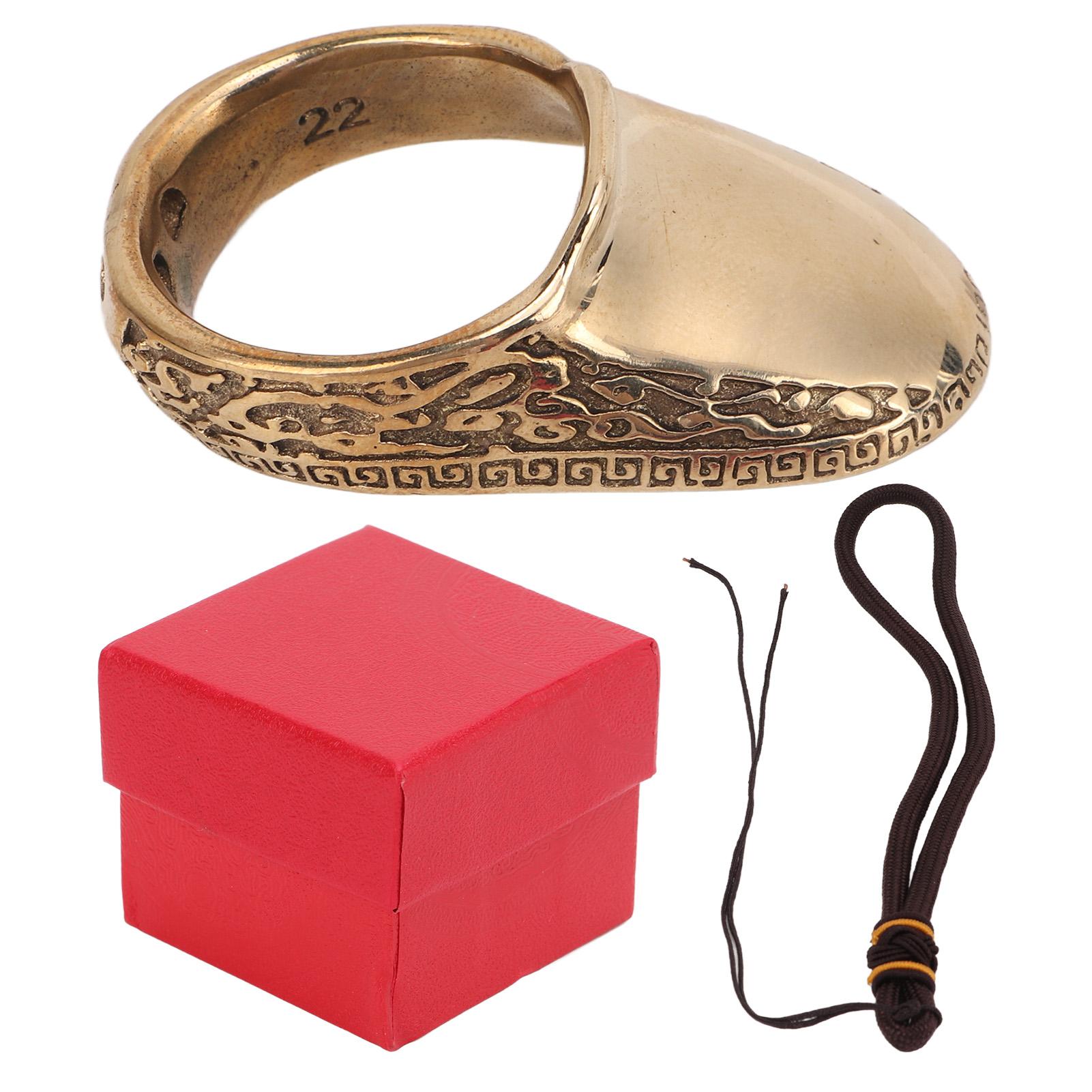 

Archery Thumb Archery Shooting Metal Brass Finger Guard Wrench Finger or with Anti Lost Rope