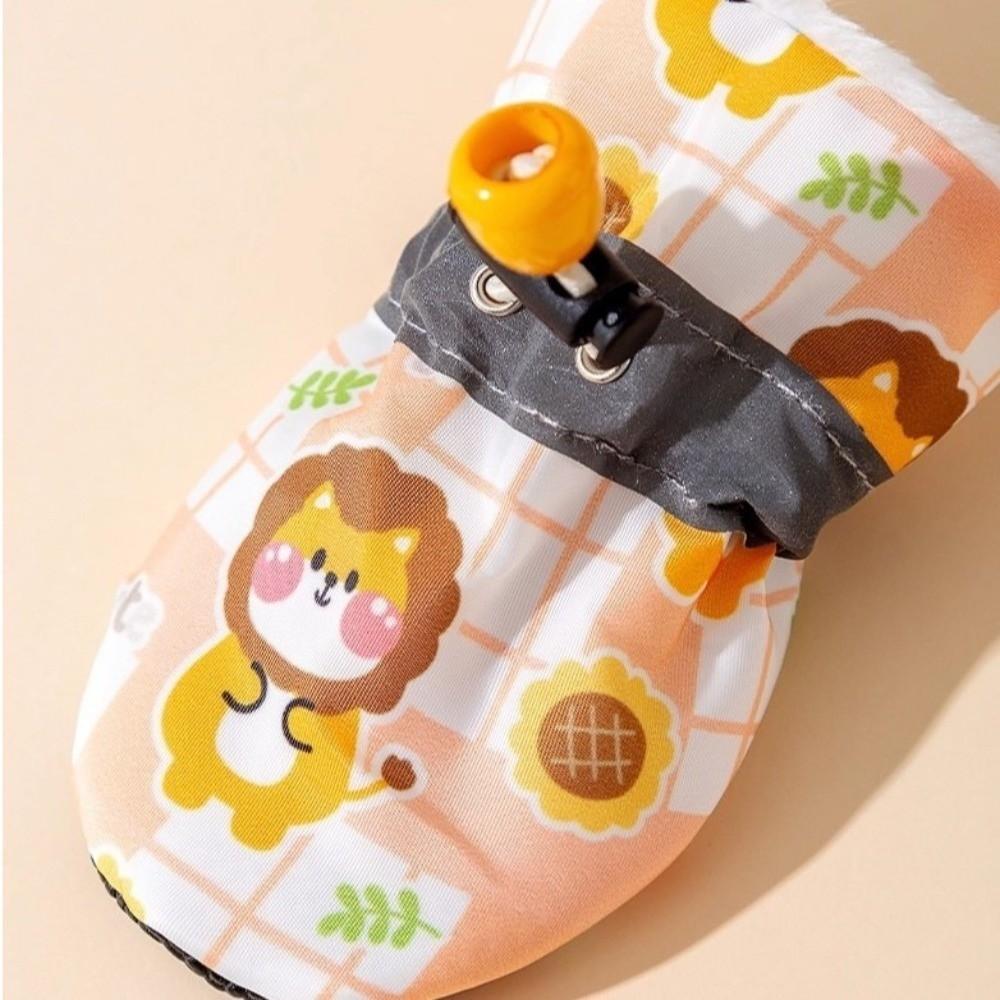 4 pieces/set Soft-Sole Anti Slip Shoes Waterproof Dogs Warm Boots Dog Snow Boots  Pet Supplies