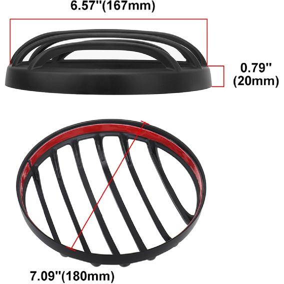 BAFAFA Headlight Protector Grille for Rebel & CMX500 (2017-2023) & CMX1100 (2020-2023) Motorcycle Front Headlight Grill Cover, Black
