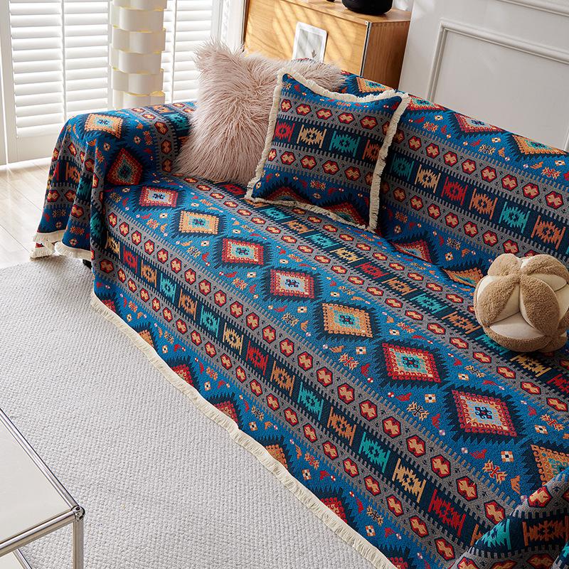 

European and American Floral Printed Sofa Towel Romantic Corner Couch Covers for Four Seasons Anti-Dirt All-Inclusive Sofa Cover 180x130cm