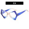 2023 Trendy Cat Eye Anti-Blue Light Butterfly Glasses with Irregular Large Frame