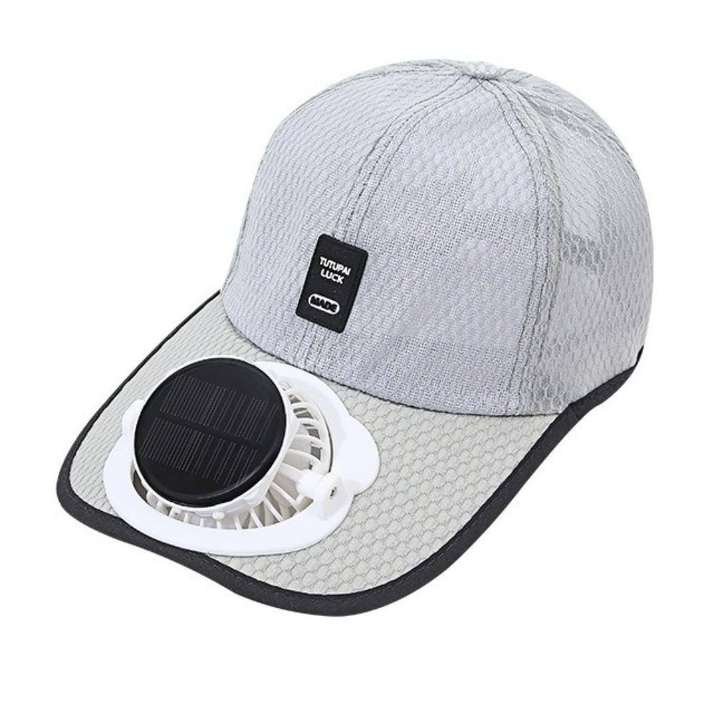 Breathable Baseball Cap USB Charging Full Mesh Hats New Solar Fan Hat  Outdoor