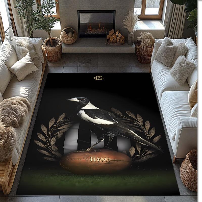 Club Nacional De Printed Flannel Area Rug Non Slip Soft Polyester Floor Carpet Indoor Decor Mat for Bedroom Living Room Sofa Game Room Home Decoration