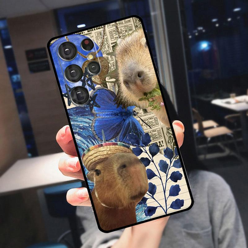 

Capybara Cover For Samsung Galaxy S23 S24 S25 Ultra S21 S22 S20 S9 S10 Plus S21 FE S24 FE Phone Case Galaxy S20Ultra