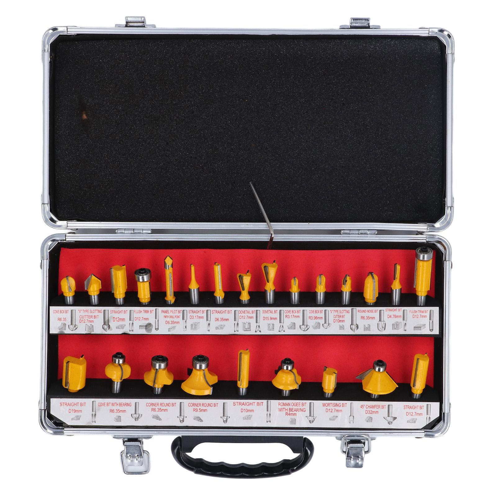 

Набор фрез, 24 шт., хвостовик 8 мм, набор фрез для деревообработки, обрезка древесины, обработка канавок, снятие фаски