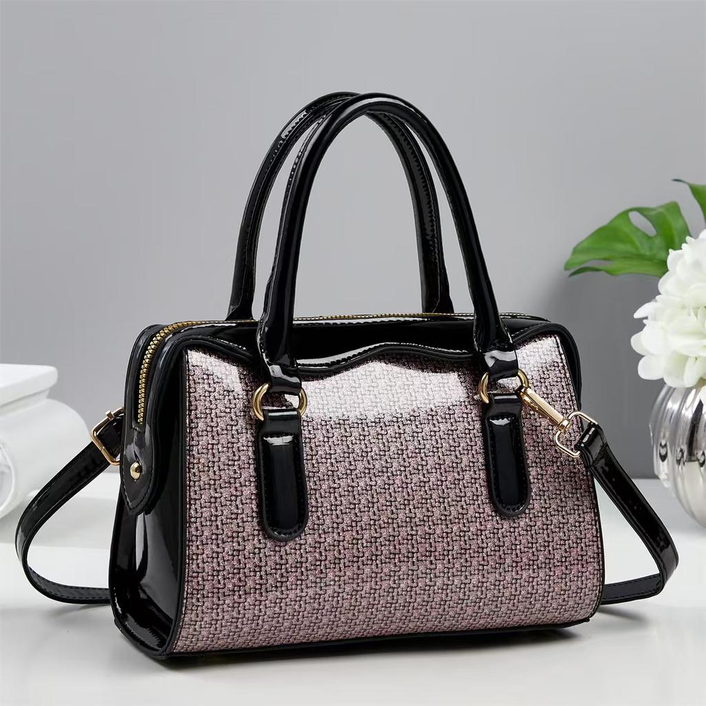 Women‘s Lightweight Tote Bags with Top Handle Crossbody Purses Handbag and Purse Faux Patent Leather Top-handle Work Shoulder Satchel  for Women
