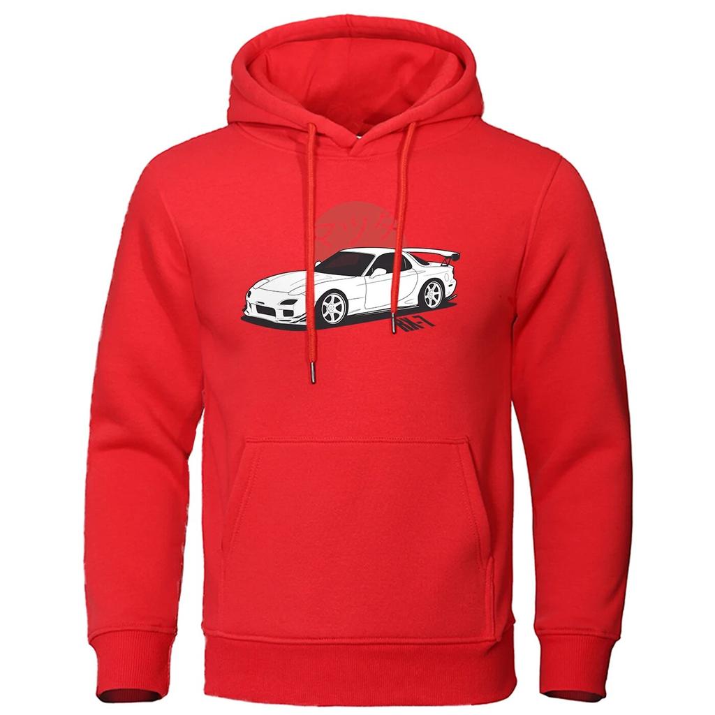 Anime Initial D Mikiny Japonské auto RX7 Móda s potiskem Ženy Mikina Streetwear Mikiny JDM Automobile Culture