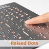 Braille Letter Board with Raised Dots for Blind Kid Adult 12x18.4cm Number & Punctuation Learning Letter Fingerboard