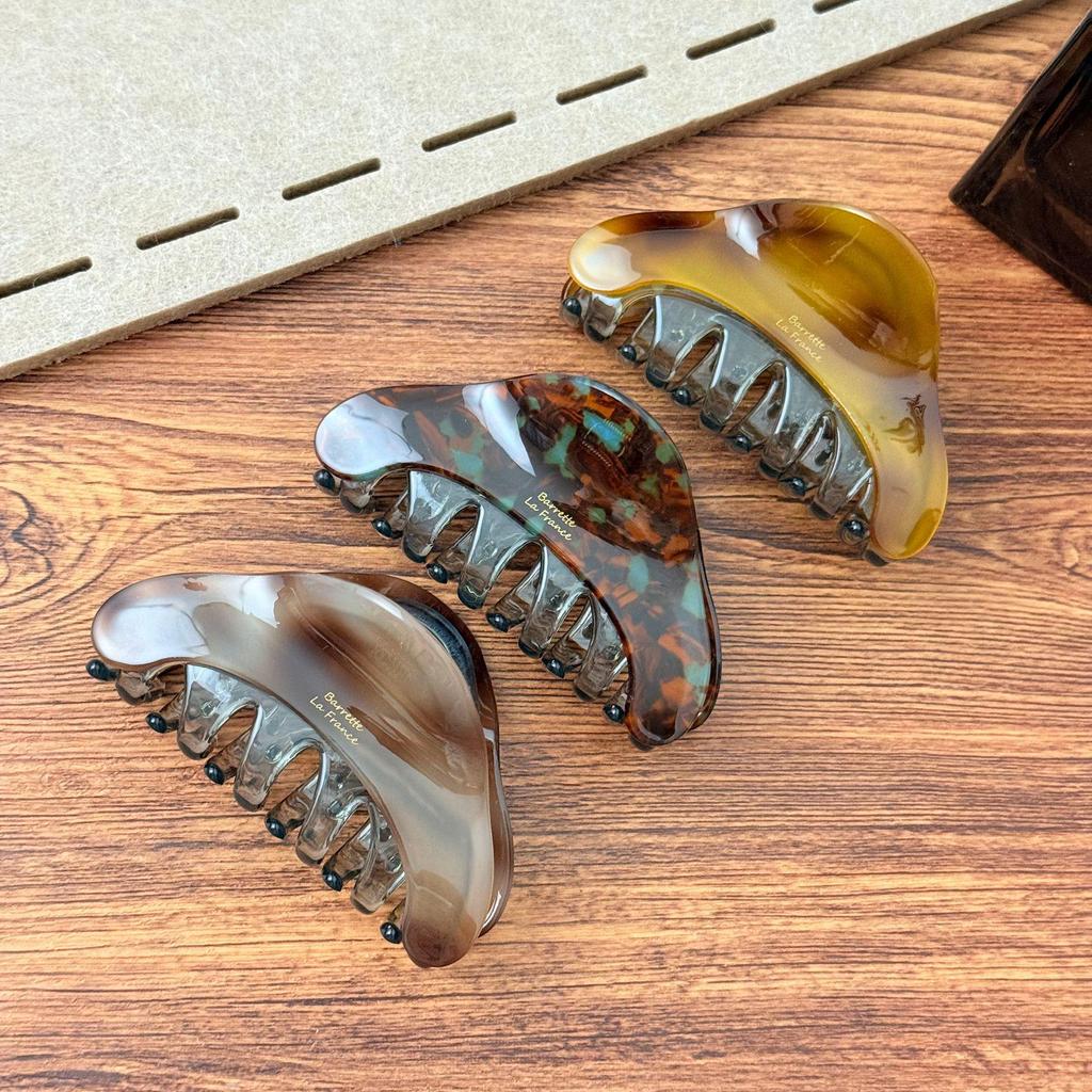 Medium Imitation Acetate Claw Clip for Back-of-Head Bun - Simple Shark Hair Accessory
