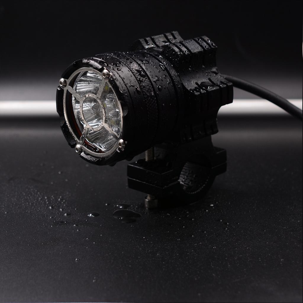 2Pcs Motorcycle LED Headlights 12V 60W 4000LM LED Motorbike Beam Headlamp Moto Spot Head Light Auxiliary Lamp DRL with Switch