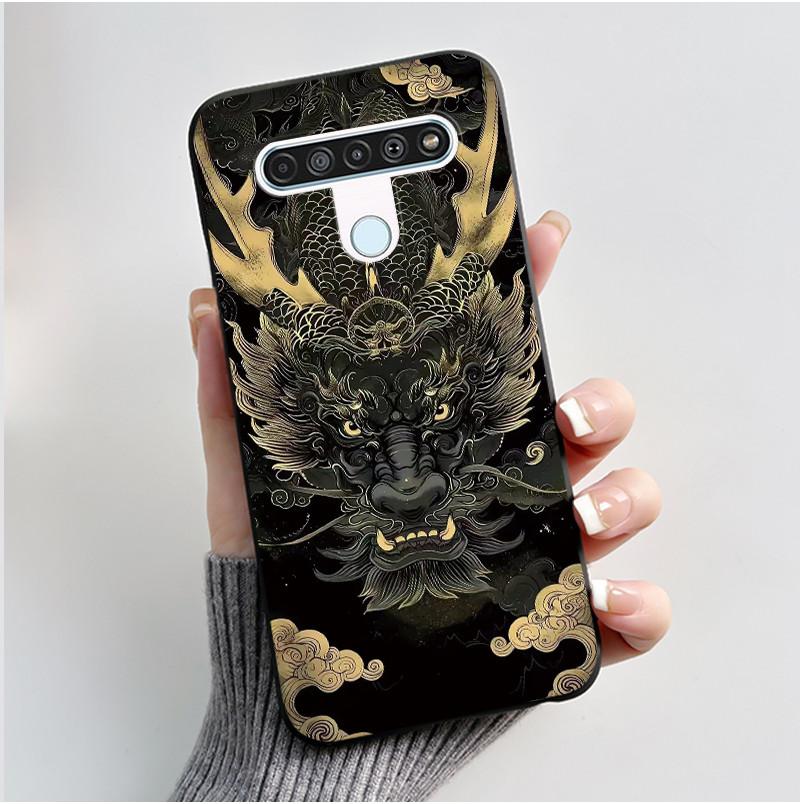 Luxury Cute Cool Boys Girls Case For LG K61 Q61 Q70 Phone Case Black Matte Soft Silicone Back Cover Protective TPU Bumper Shell