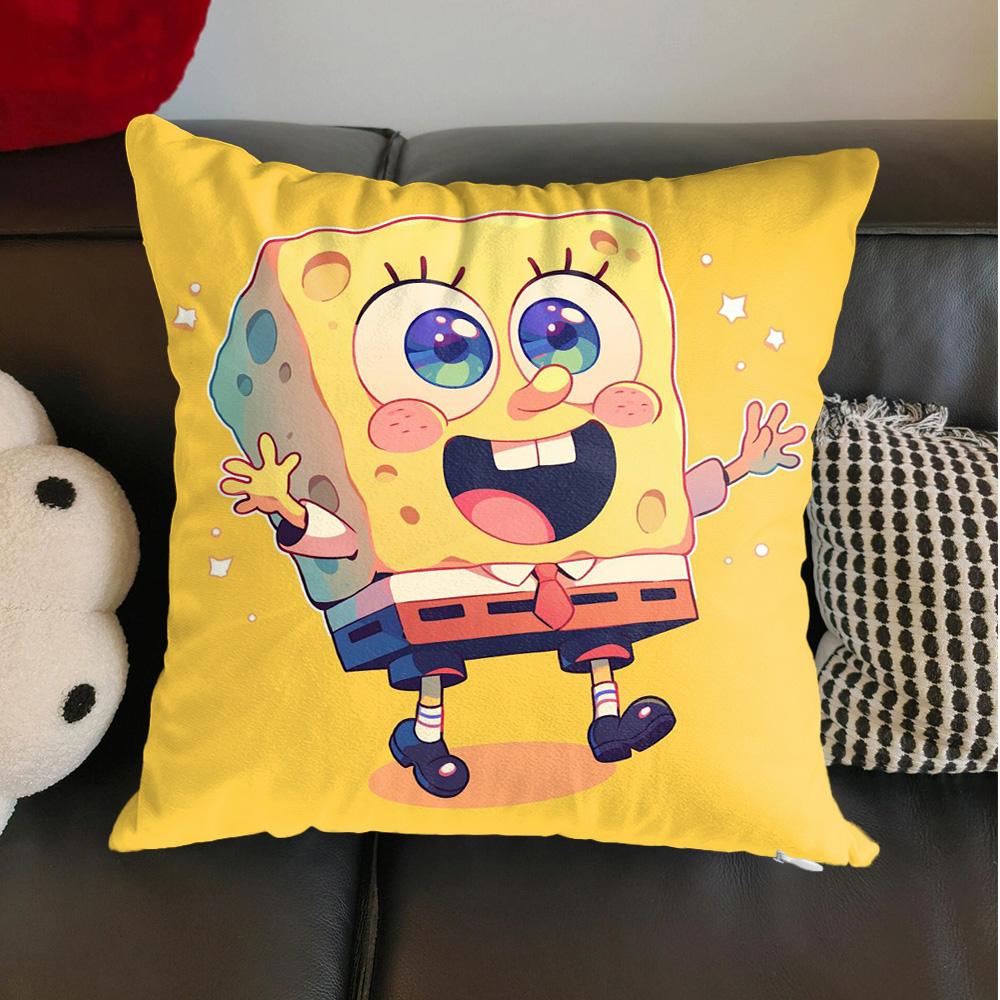 Kawaii S-Spongebob Cushions For Decorative Sofa Cushion Covers Room Decorating Items Personalized Gifts Autumn Decoration Home