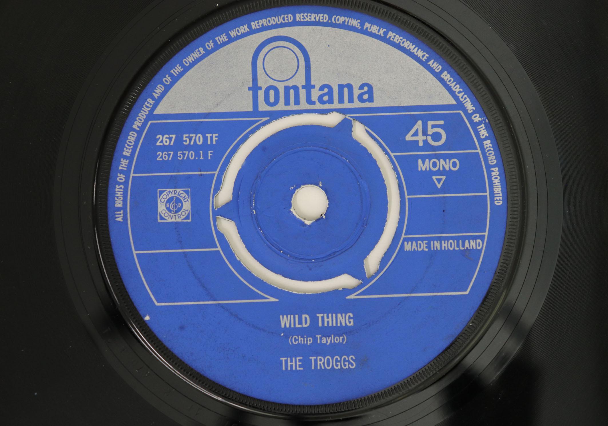 

7inch Record TROGGS Wild Thing From Home 267570TF FONTANA 1966 UK Rock Used