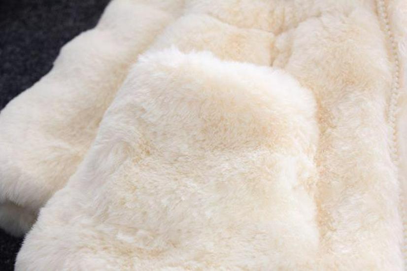 Autumn & Winter Furry Bunny Ear Sweater Coat for Toddlers and Girls - New Style Cotton Padding.