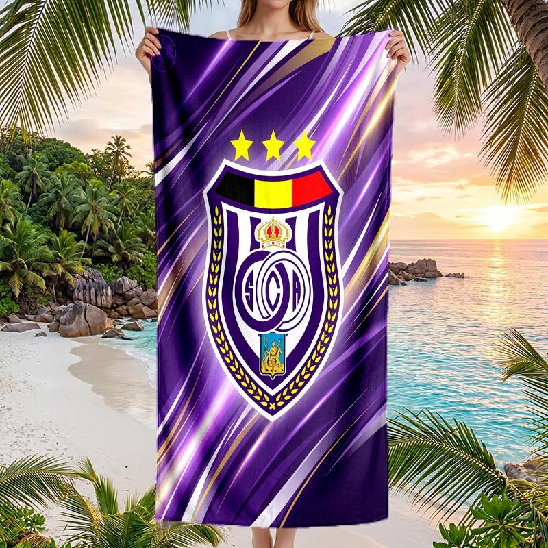 Anderlecht FC stampa Asciugamano da Spiaggia Quick Dry Microfibra Assorbente Portatile da Viaggio Asciugamano da Nuoto