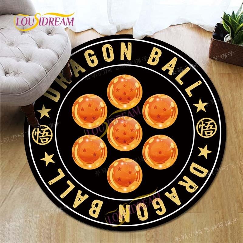 Kulatý kreslený japonský prvek domácí umění měkký protiskluzový koberec počítačová židle dětská herní podložka podlahová rohož dekorativní koberec