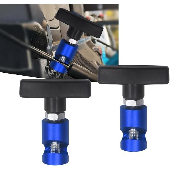 Shakas 2 PCS Lift Support Clamp, Hood Strut Clamp Hood Prop Rod Tool, Portable Locking Anti-Pinch Device, Universal for Most Cars (Red)