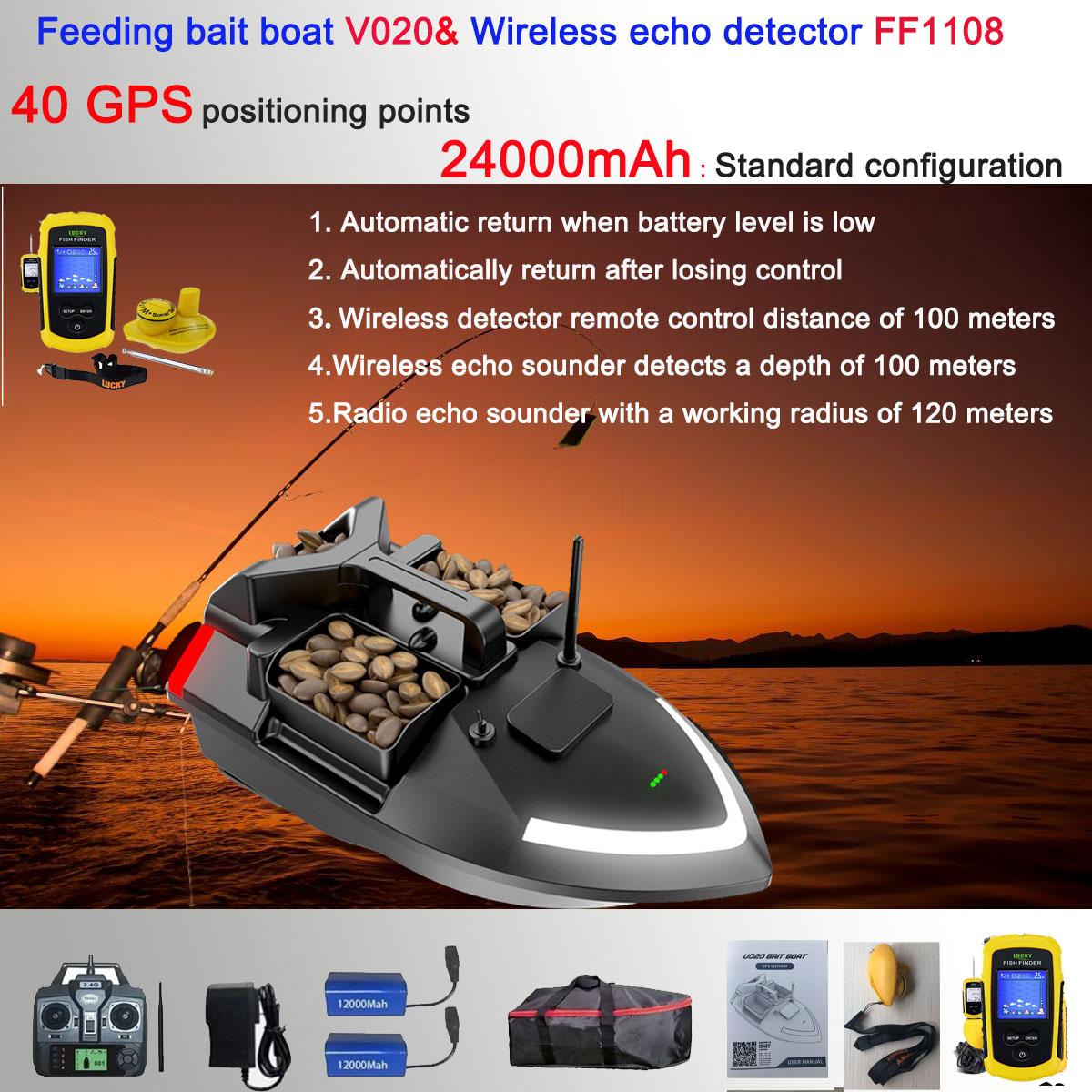 

Приманка для корабля v020+беспроводной эхо-детектор 24000mAh чёрный