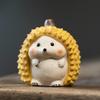Cute Tea Pet Handmade Purple Clay Durian Teaware Pets Hedgehog Model Ornament Sculpture Tea Statue Handicraft Home Decor Tea Set