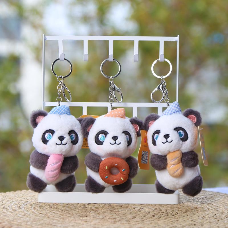 Adorable Panda Claw Machine Pendant Plush Backpack Keychain Doll