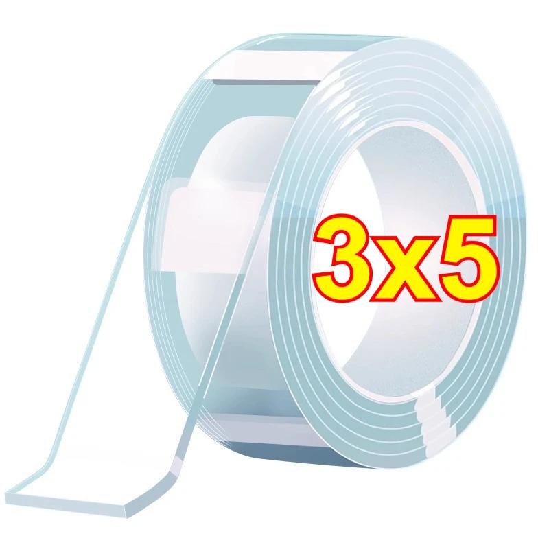 1M/2M/3/5M Transparent Nano Tape Washable and Reusable Double-sided Adhesive Adhesive Universal Hook Tape for Furniture