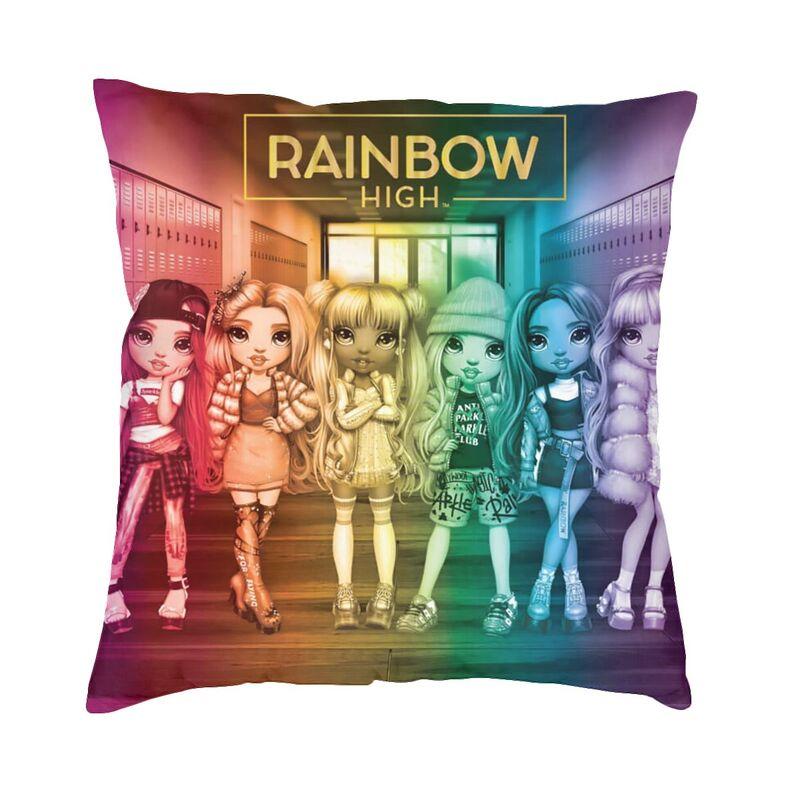 

Rainbow High Girls Nordic Pillow Cover Home Decor Cartoon Animation Car Cushion Case 30cmx30cm