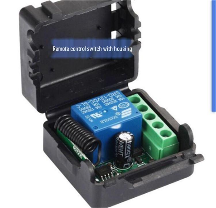 12V Single Channel RF Remote Controller with Adjustable Self-Locking Momentary Button