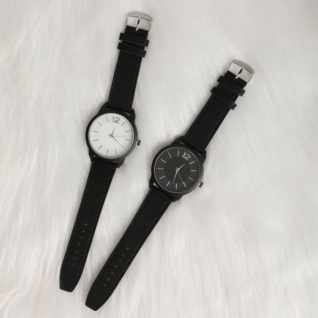 1pc-Quartz Watch Circular Surface Simple and Stylish Business Casual Watch (Box Not Included)