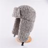 Thickened Plush Hat Winter Warm Ear Protection Cute Lei Feng Hat  for Outdoor Riding