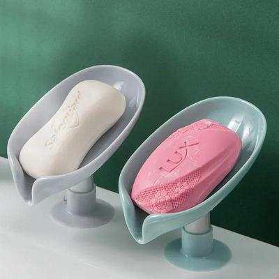Yaprak Şekli Sabun Kutusu Drenaj Sabunluk Banyo Aksesuarları Vantuz Sabunluk Tepsi Sabunluk Banyo Sabunu Konteyner