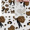 2D FLAT PRINTING 2pcs Curtains (Without Rod) Leopard Print Bows Popular Light Filtering Curtains Durable Polyester Curtains