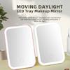 Makeup Mirror With Light White LED Daylight Vanity Mirror Detachable/Storage Base 3 Modes Mirror With Light Gift USB Cable