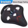 Thick Wide Gel Bike Seat Cushion with Rain Cover Large Surface Comfortable for Butt Memory Gel Foam Bike Saddle Seat Cushion Cover & - (L)