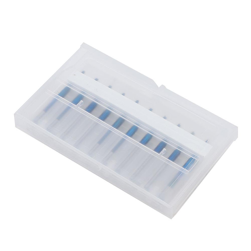 10 ks Karbidová fréza Modrá kukuřičná koncová fréza Gravírovací bit pro CNC PCB stroje (1,5 mm)