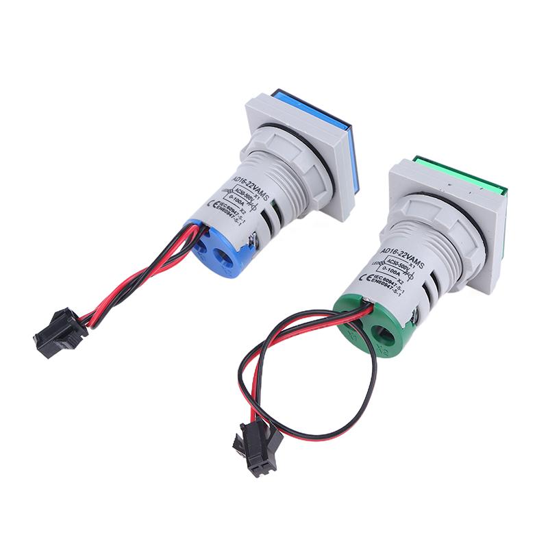 Mini Dual Display Voltmeter Ammeter Ad16-22Vams 220V Square Led Digital Ammeter Voltage Current Meter Voltammeter